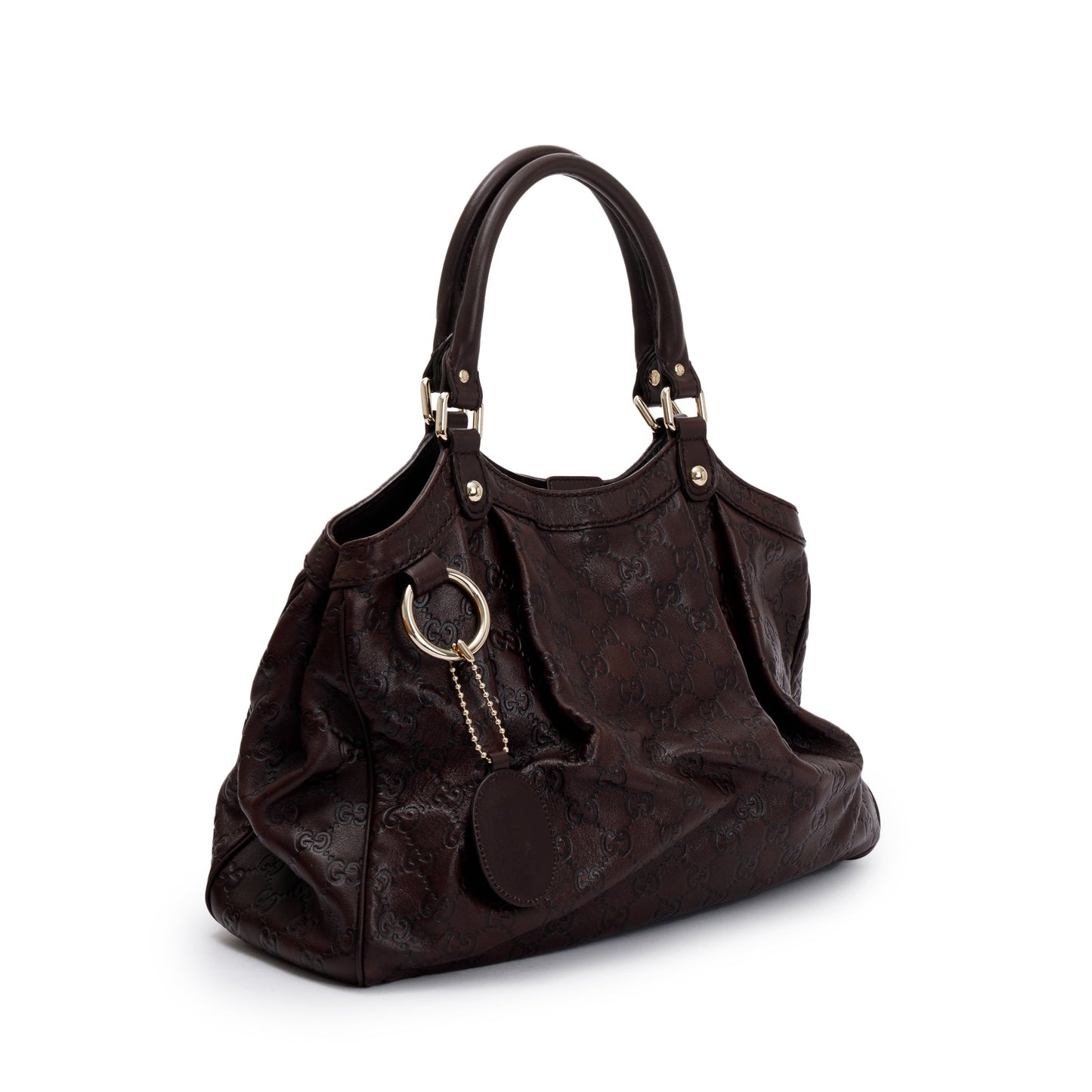 Gucci Brown GG Signature Leather Medium Sukey Tote
