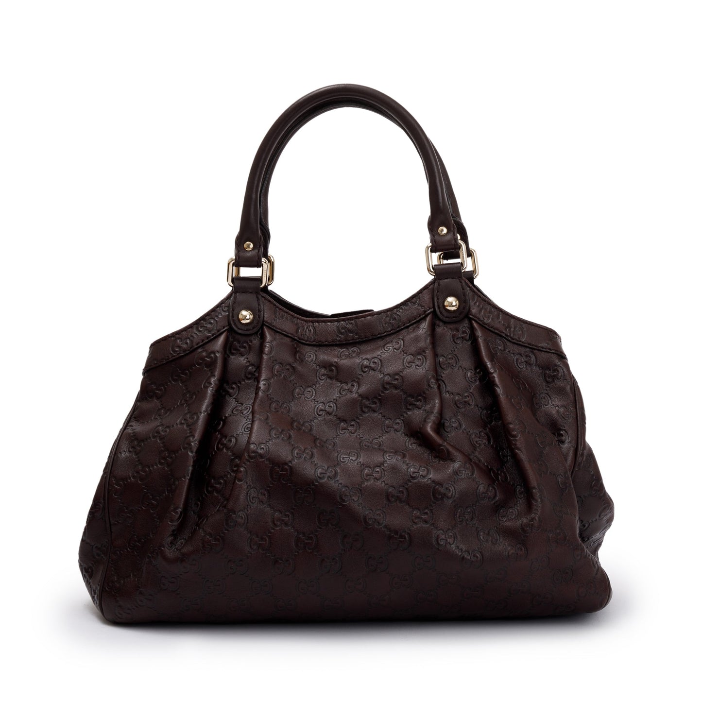 Gucci Brown GG Signature Leather Medium Sukey Tote