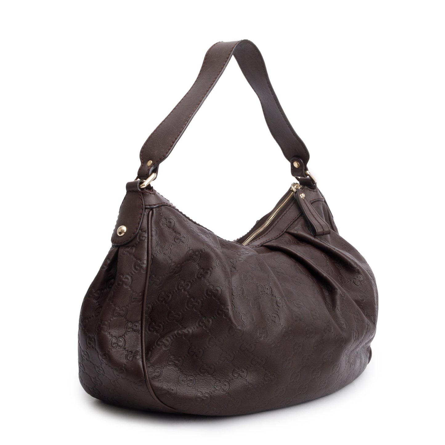 Gucci Brown GG Signature Leather Medium Sukey Tote