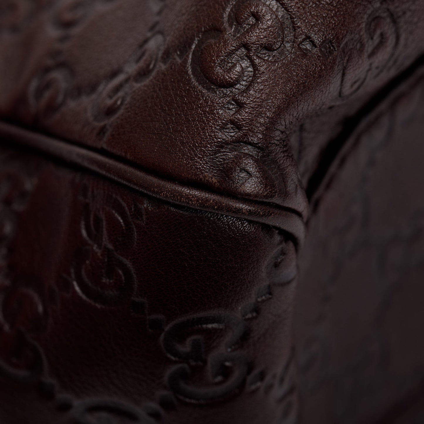 Gucci Brown GG Signature Leather Medium Sukey Tote