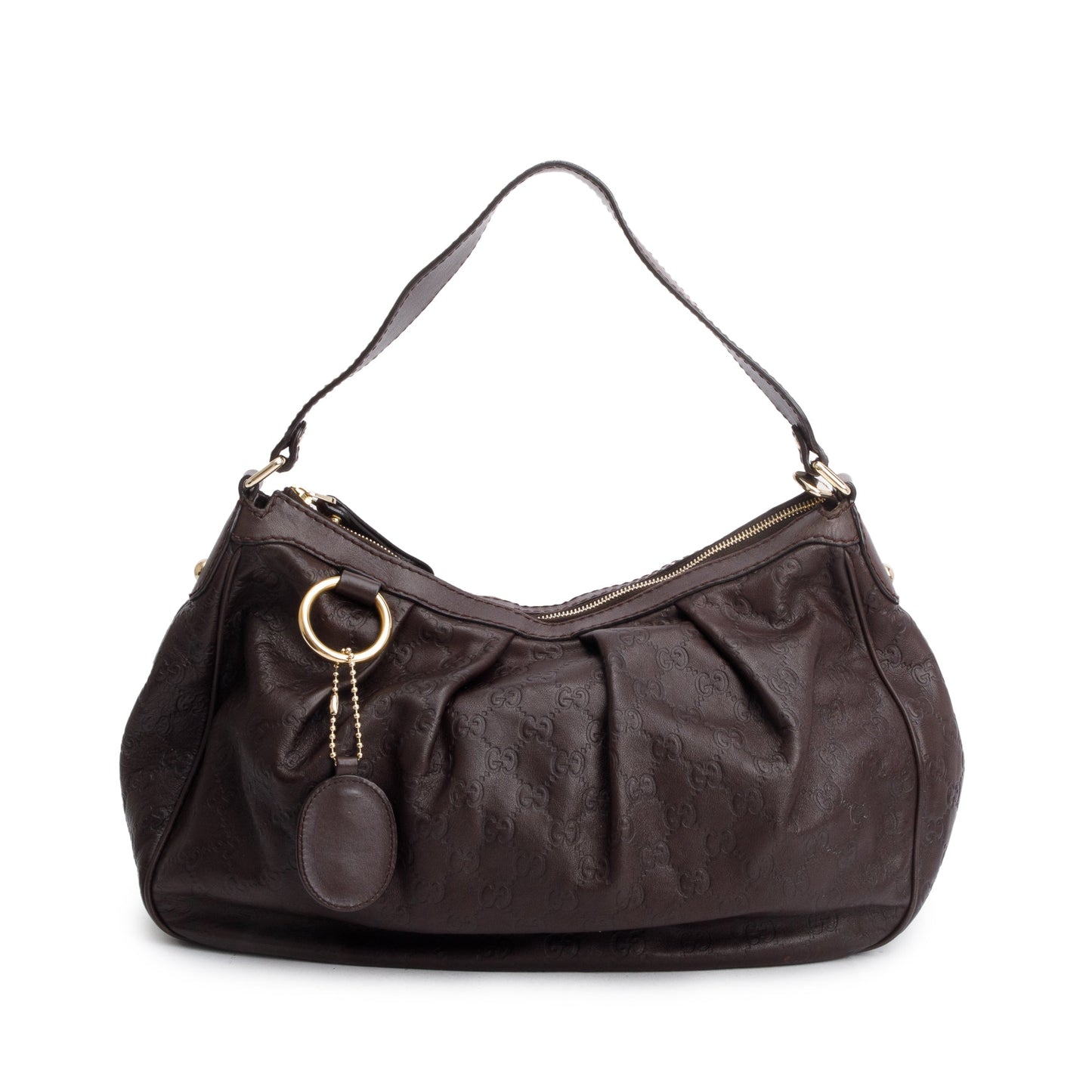 Gucci Brown GG Signature Leather Medium Sukey Tote