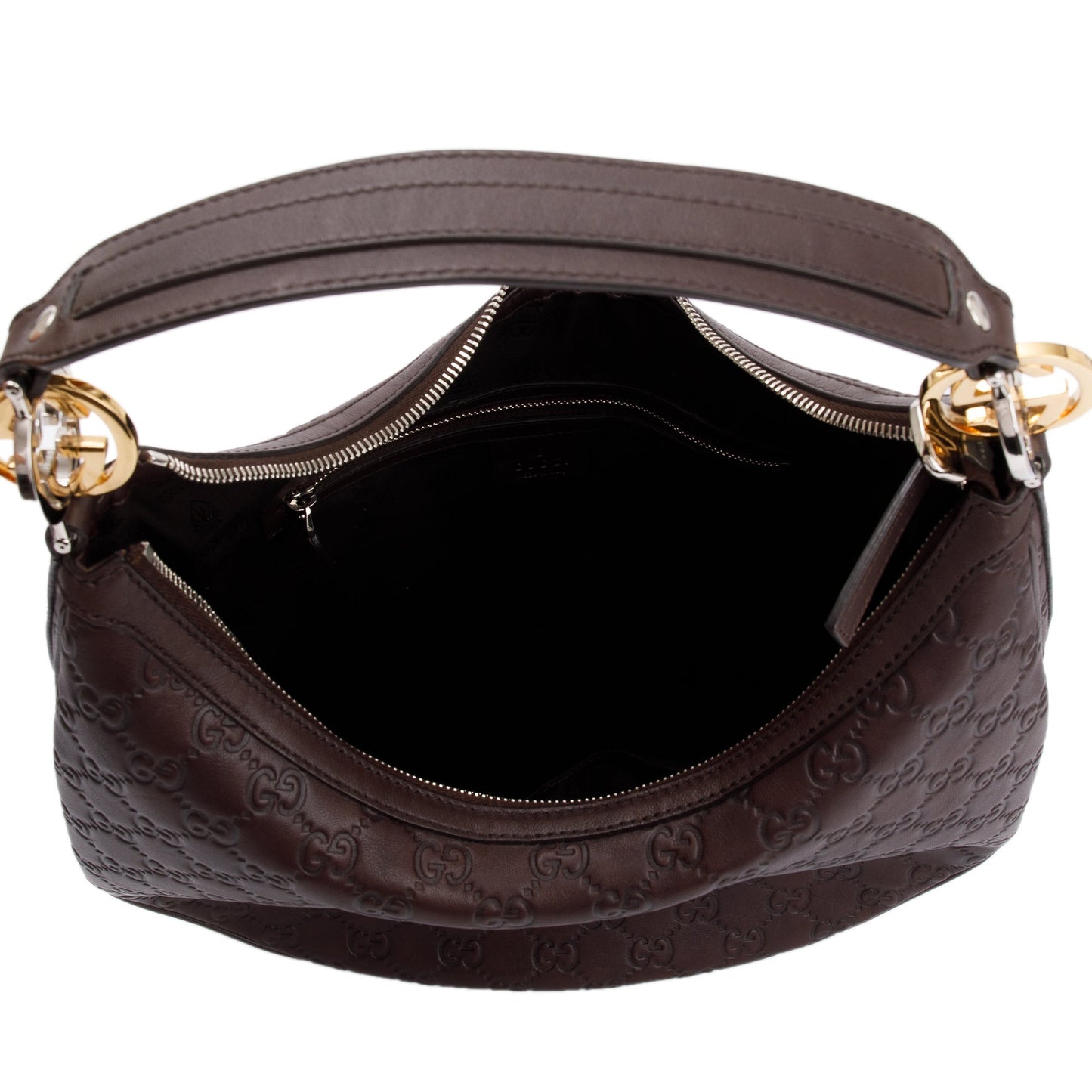 Gucci Brown GG Signature Leather Medium Twins Hobo