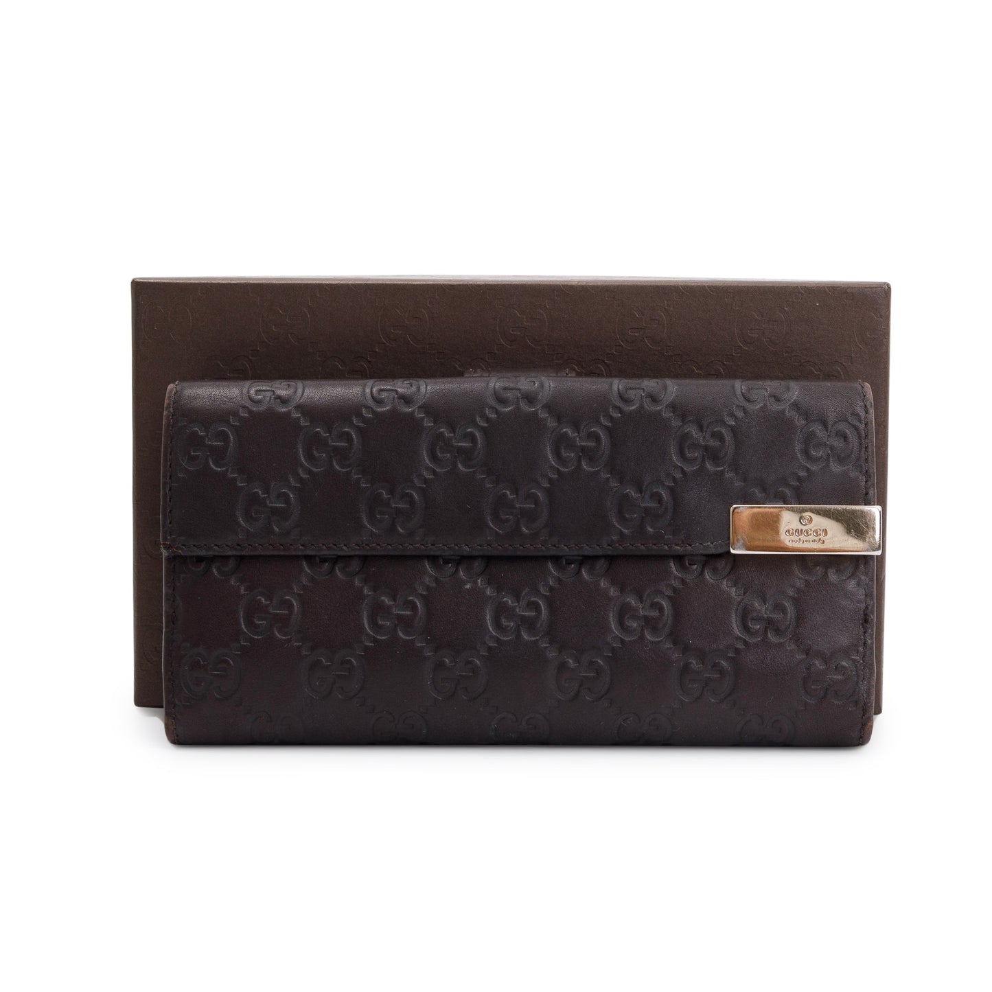 Gucci Brown Guccissima Leather Continental Wallet