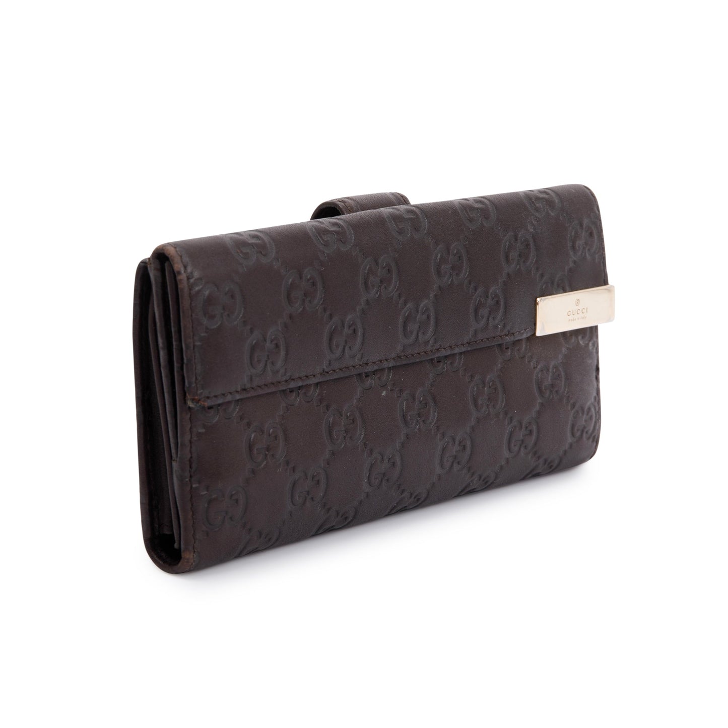 Gucci Brown Guccissima Leather Continental Wallet