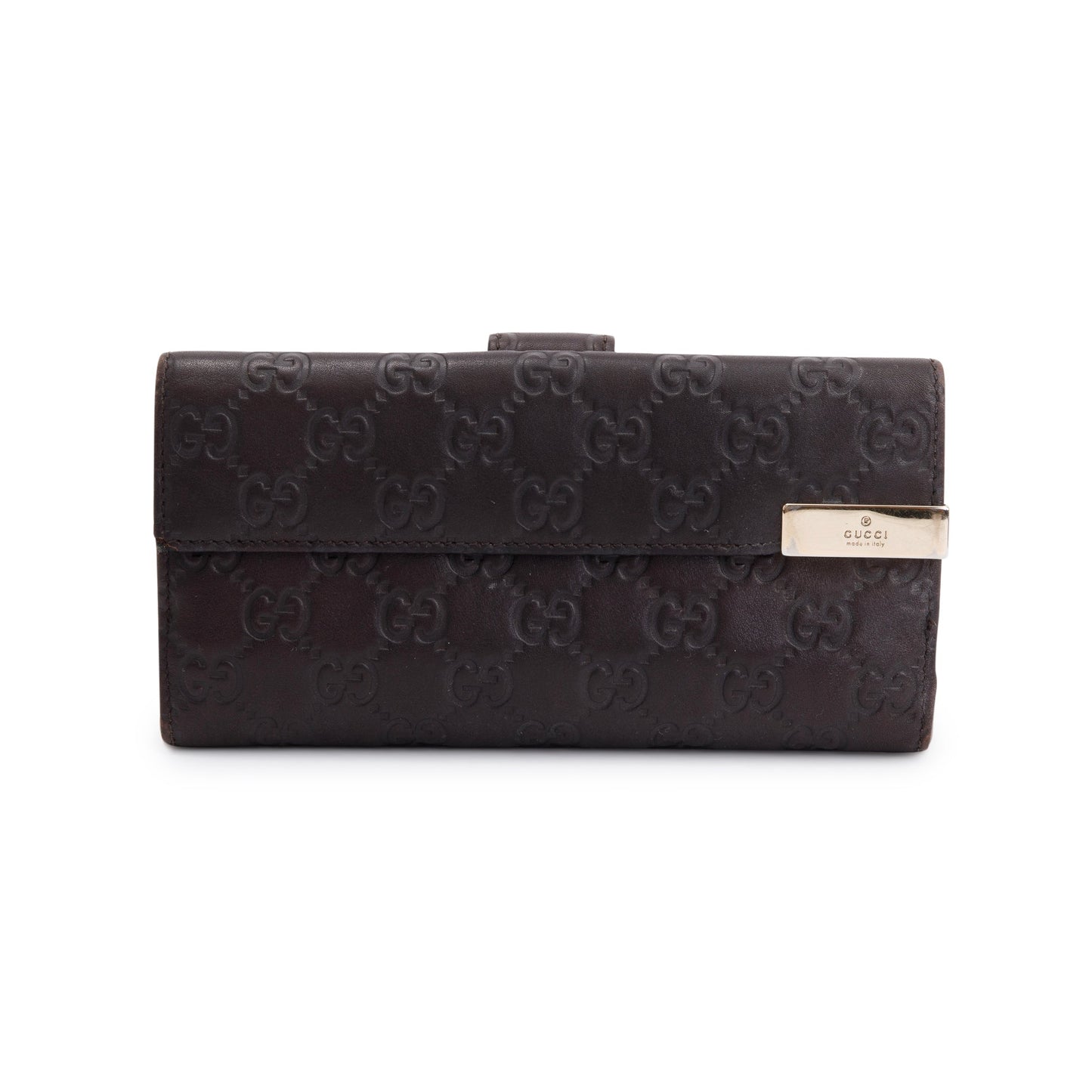 Gucci Brown Guccissima Leather Continental Wallet