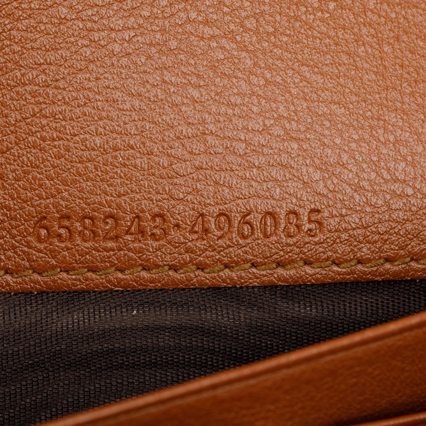 Gucci Brown Leather Bamboo Diana Wallet on Chain