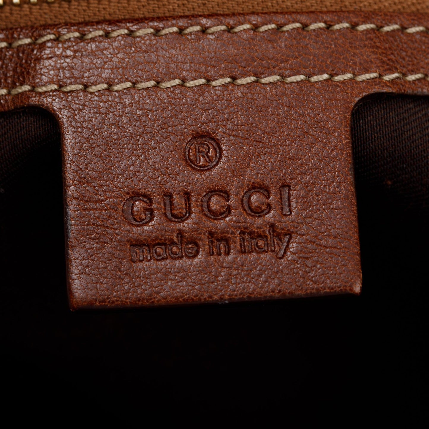 Gucci Brown Leather GG Canvas Medium Pelham Shoulder Bag