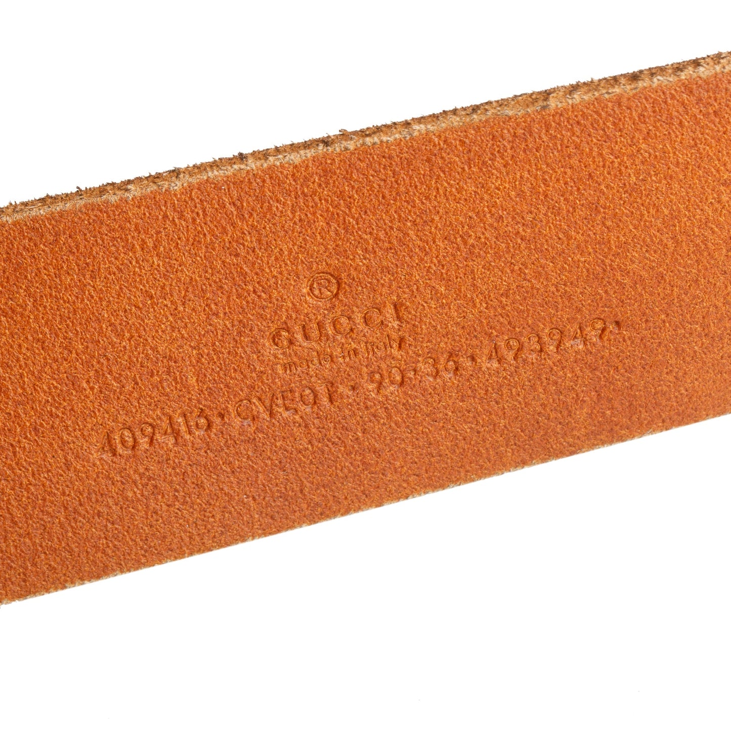 Gucci Brown Leather GG Marmont Wide Belt 90 36