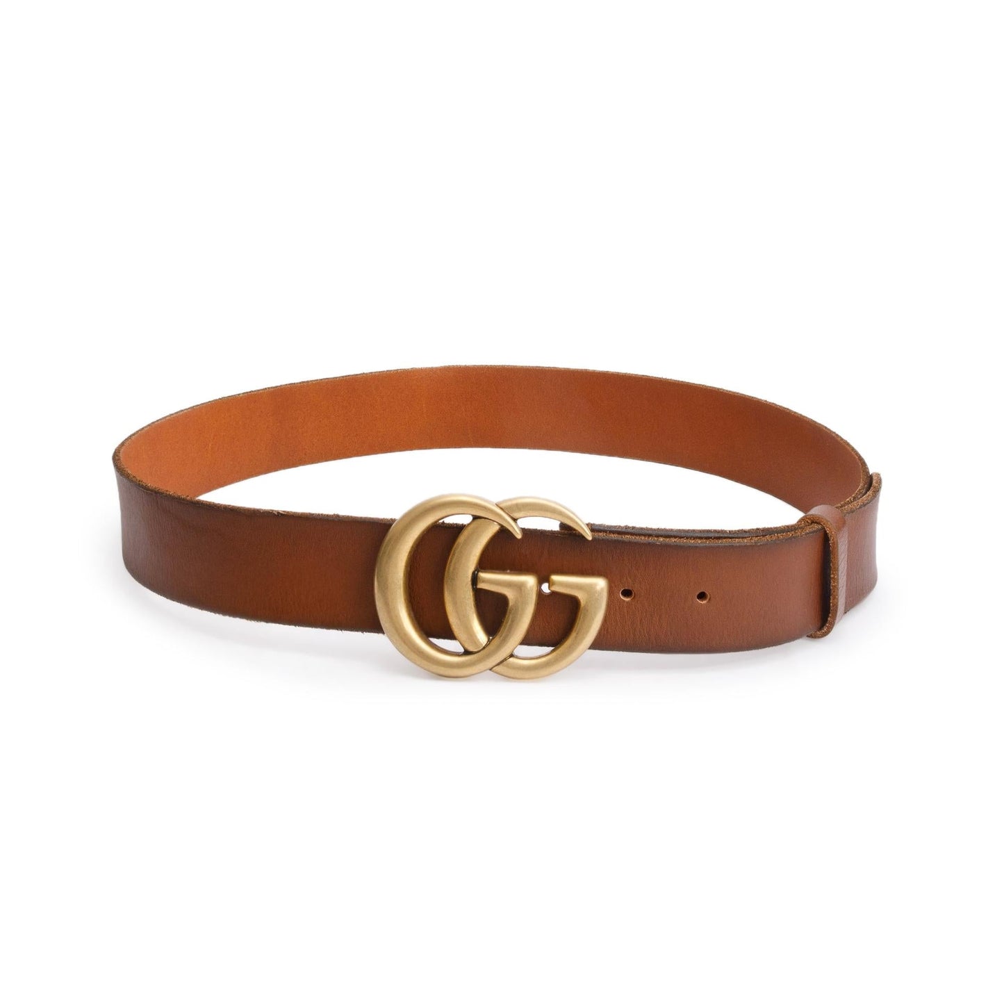 Gucci Brown Leather GG Marmont Wide Belt 90 36