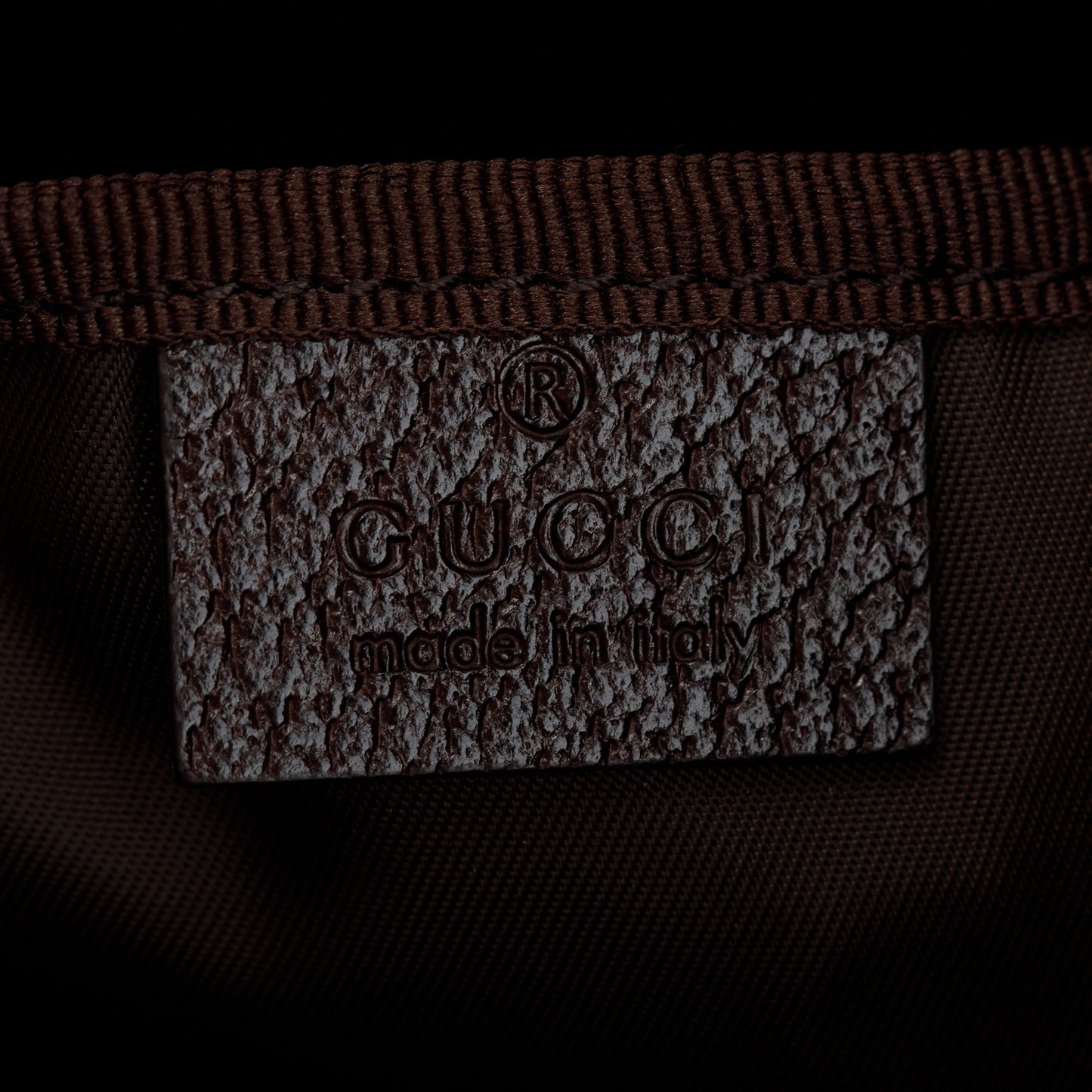 Gucci Brown Leather Trim GG Canvas Diaper Bag