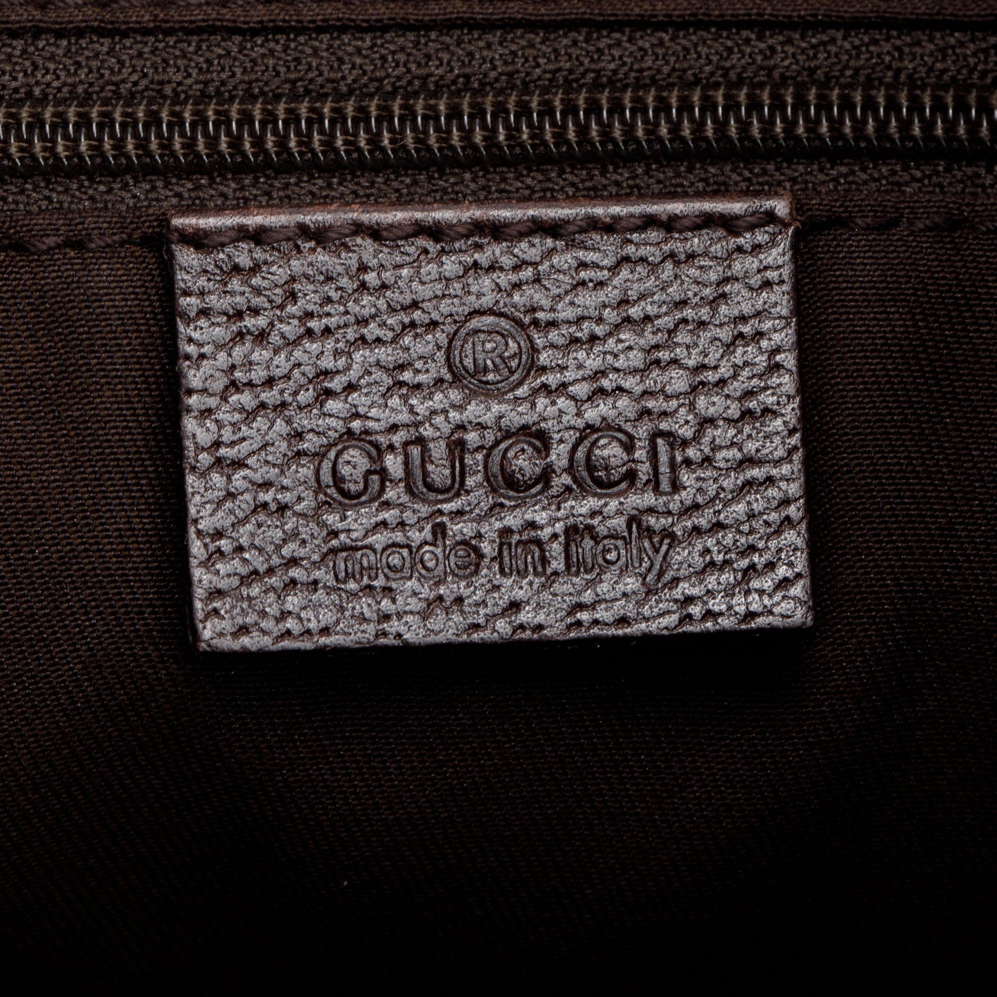 Gucci Brown Leather Trim GG Canvas Small Abbey Hobo