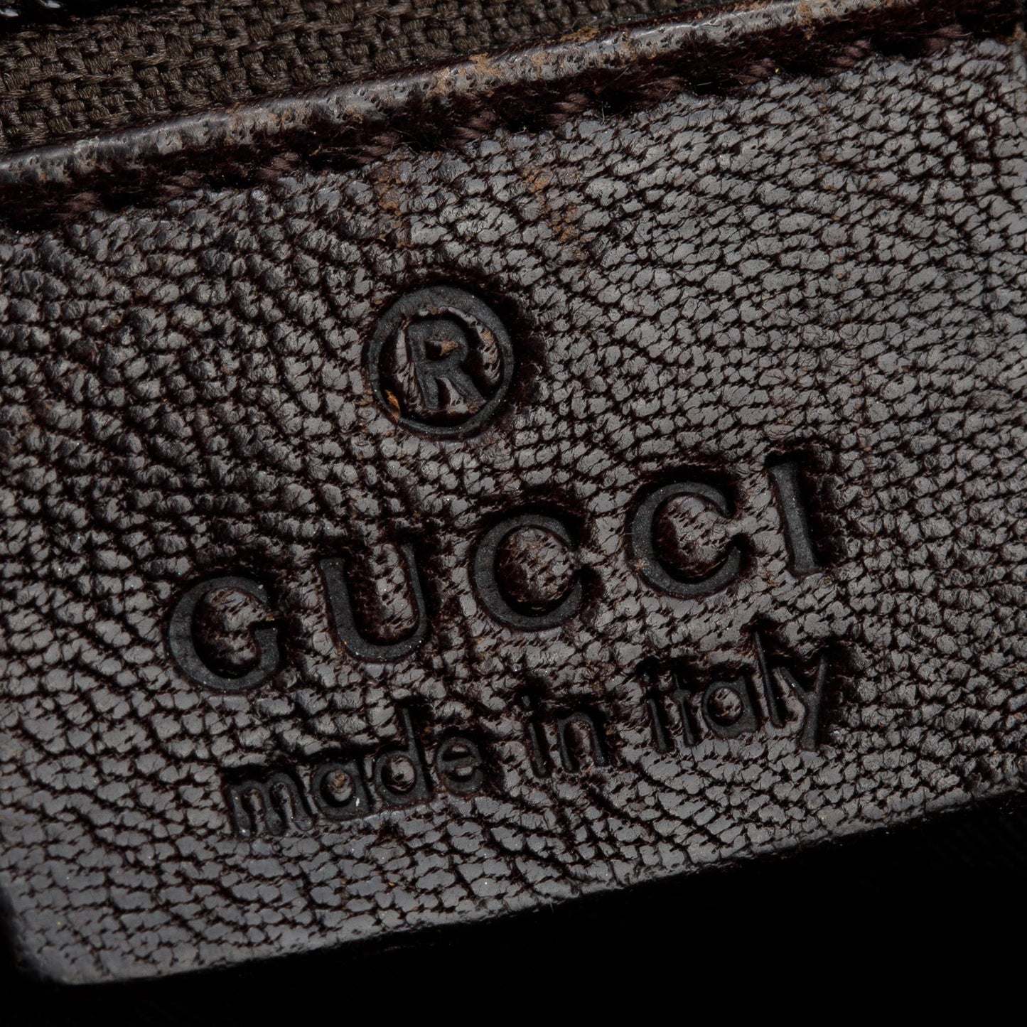 Gucci Brown Leather Trim GG Crystal Duchessa Hobo Bag