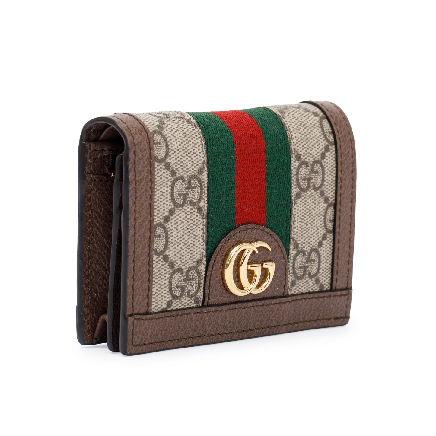 Gucci Brown Ophidia GG Supreme Canvas Card Case Wallet