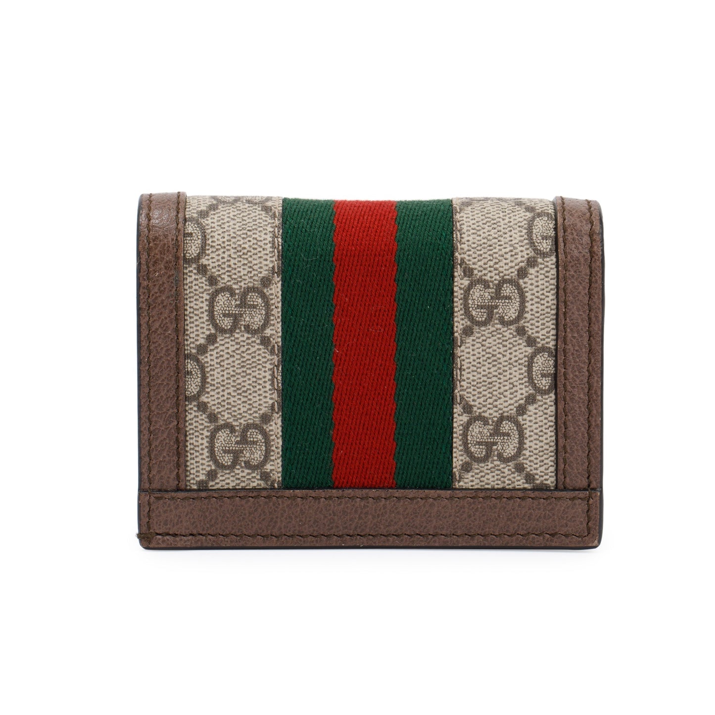 Gucci Brown Ophidia GG Supreme Canvas Card Case Wallet