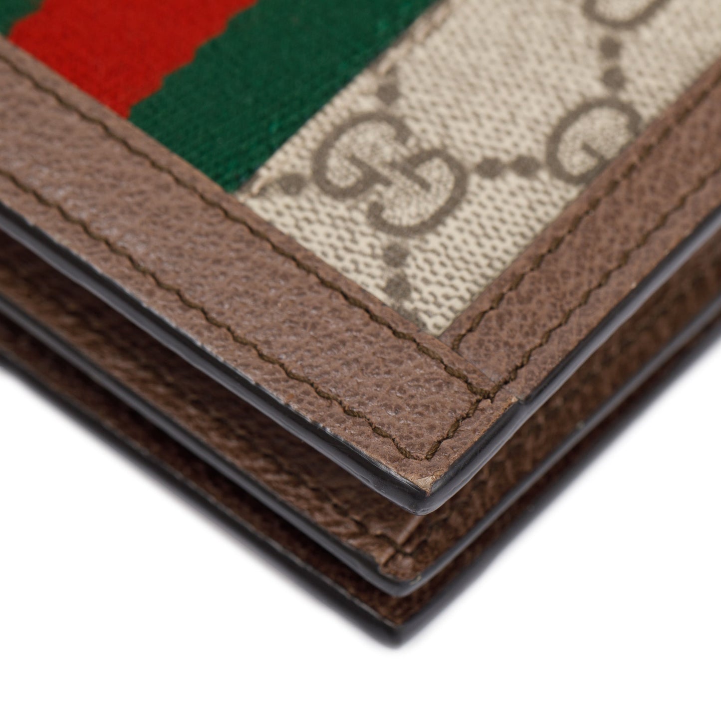 Gucci Brown Ophidia GG Supreme Canvas Card Case Wallet