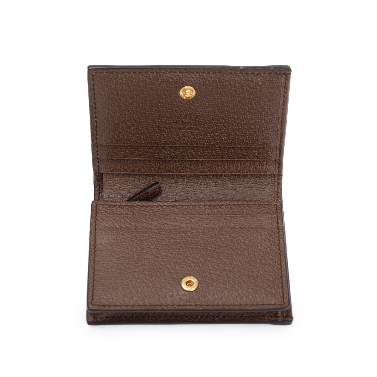 Gucci Brown Ophidia GG Supreme Canvas Card Case Wallet