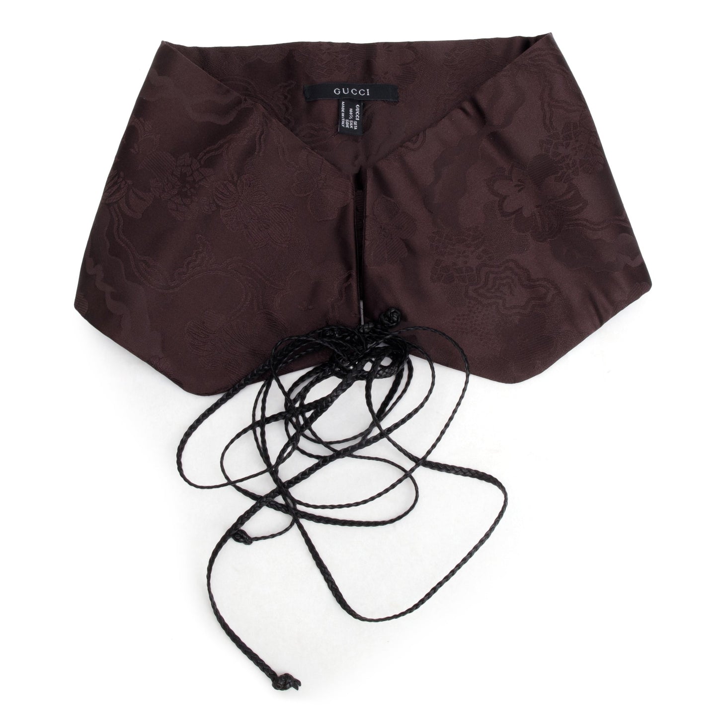 Gucci Brown Printed Silk Obi Belt