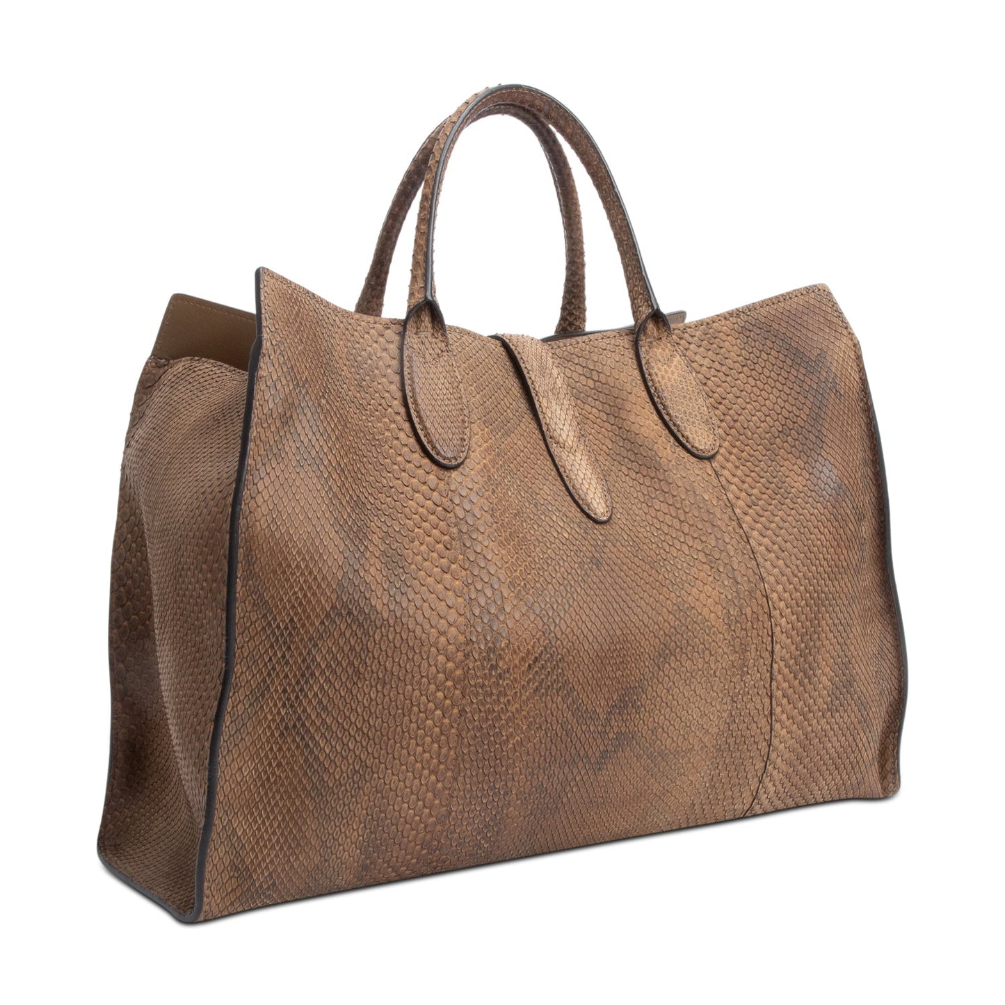 Gucci Brown Python Large Soft Jackie Tote