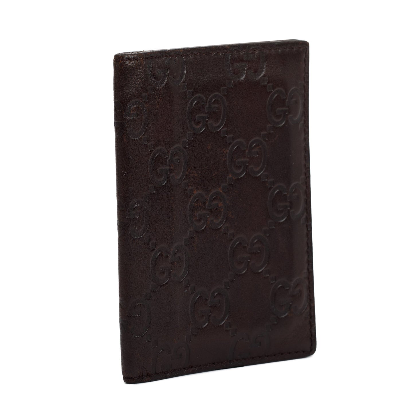 Gucci Brown Signature Leather Bifold Card Case