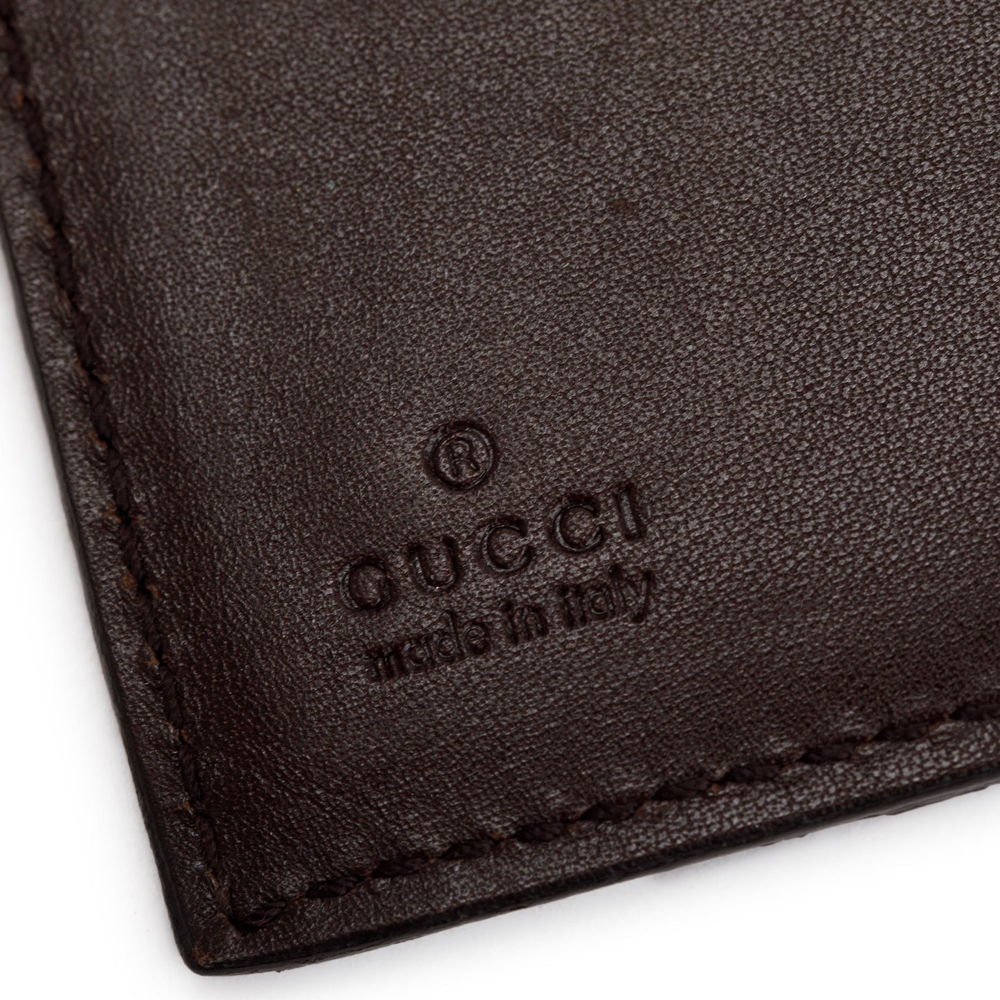 Gucci Brown Signature Leather Bifold Card Case