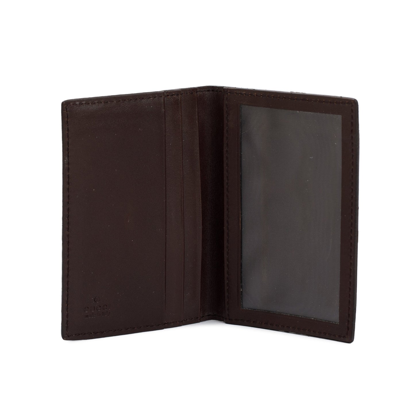 Gucci Brown Signature Leather Bifold Card Case