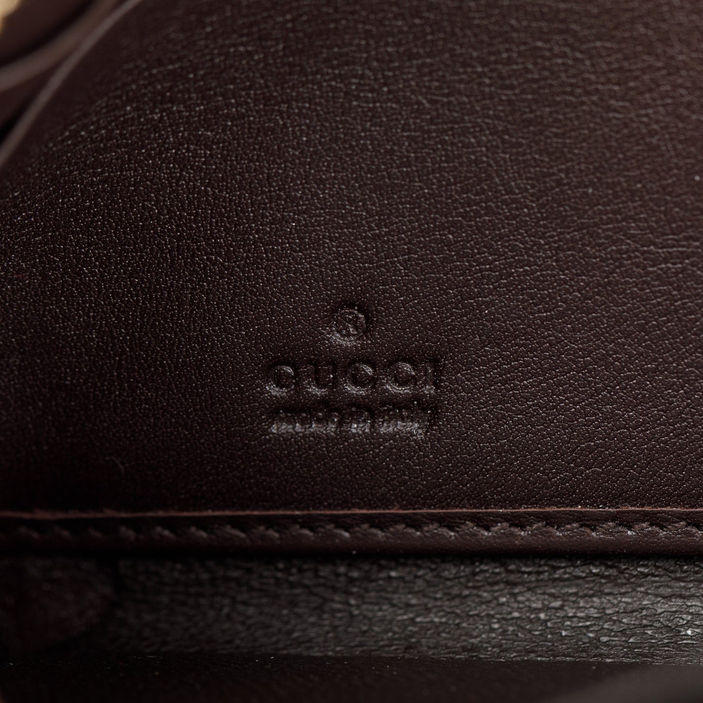 Gucci Brown Signature Leather Continental Zip Wallet
