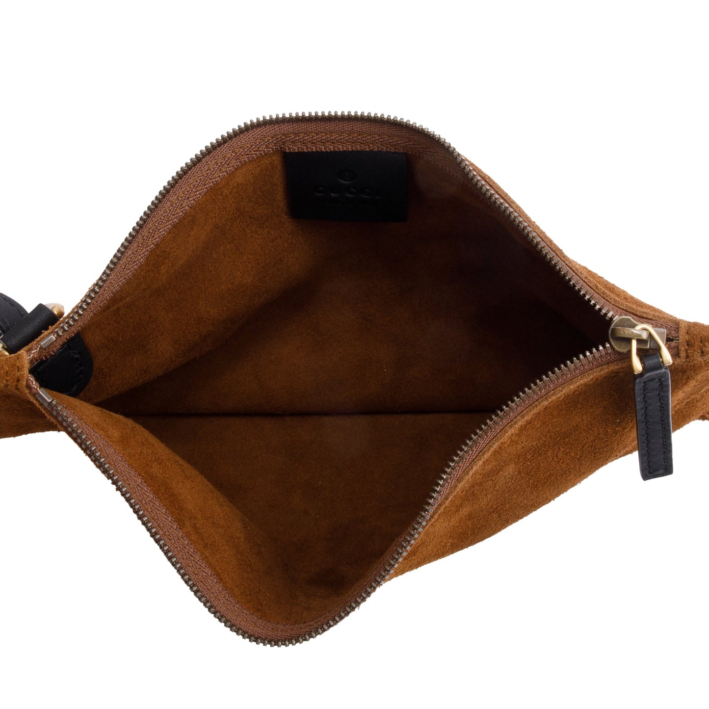 Gucci Brown Suede Black Patent Leather Trim Web Large Soft Ophidia Vertical Tote