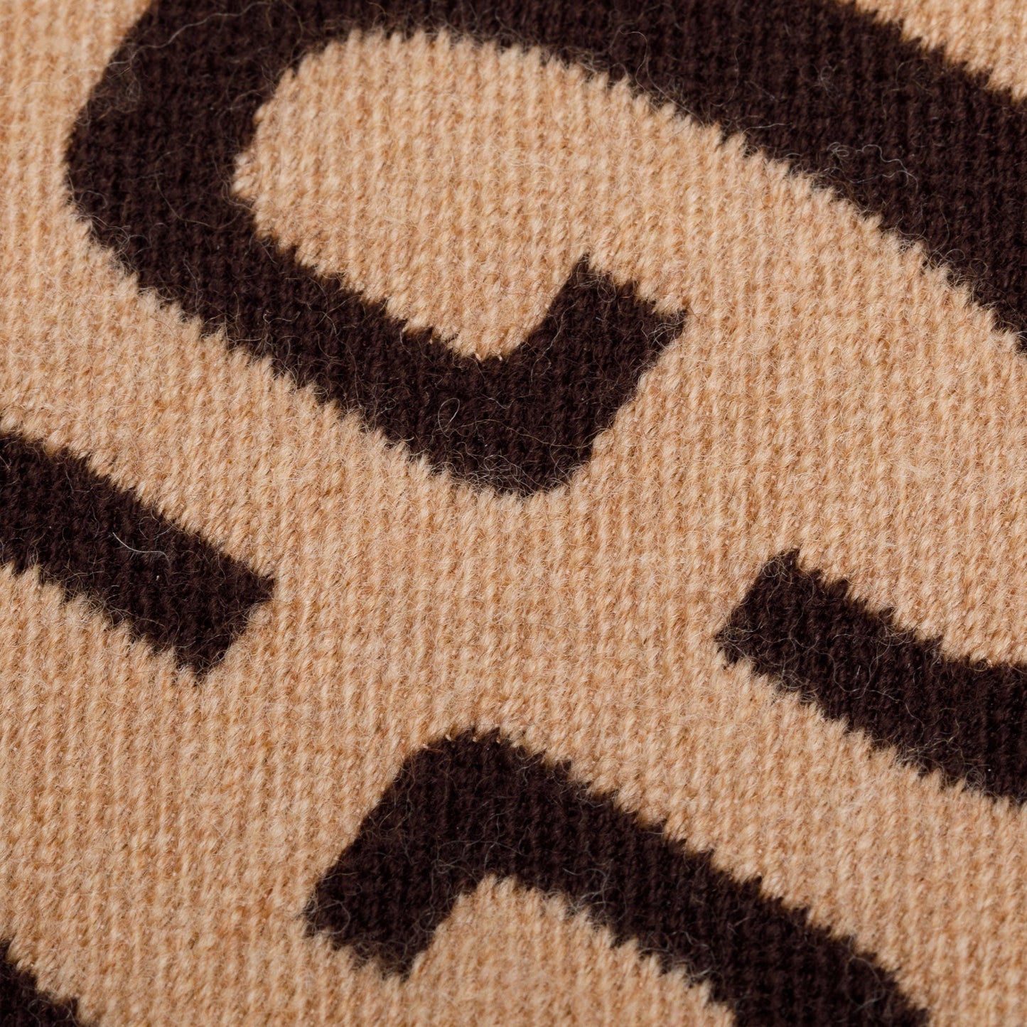 Gucci Brown/Beige GG Jacquard Wool Silk Scarf