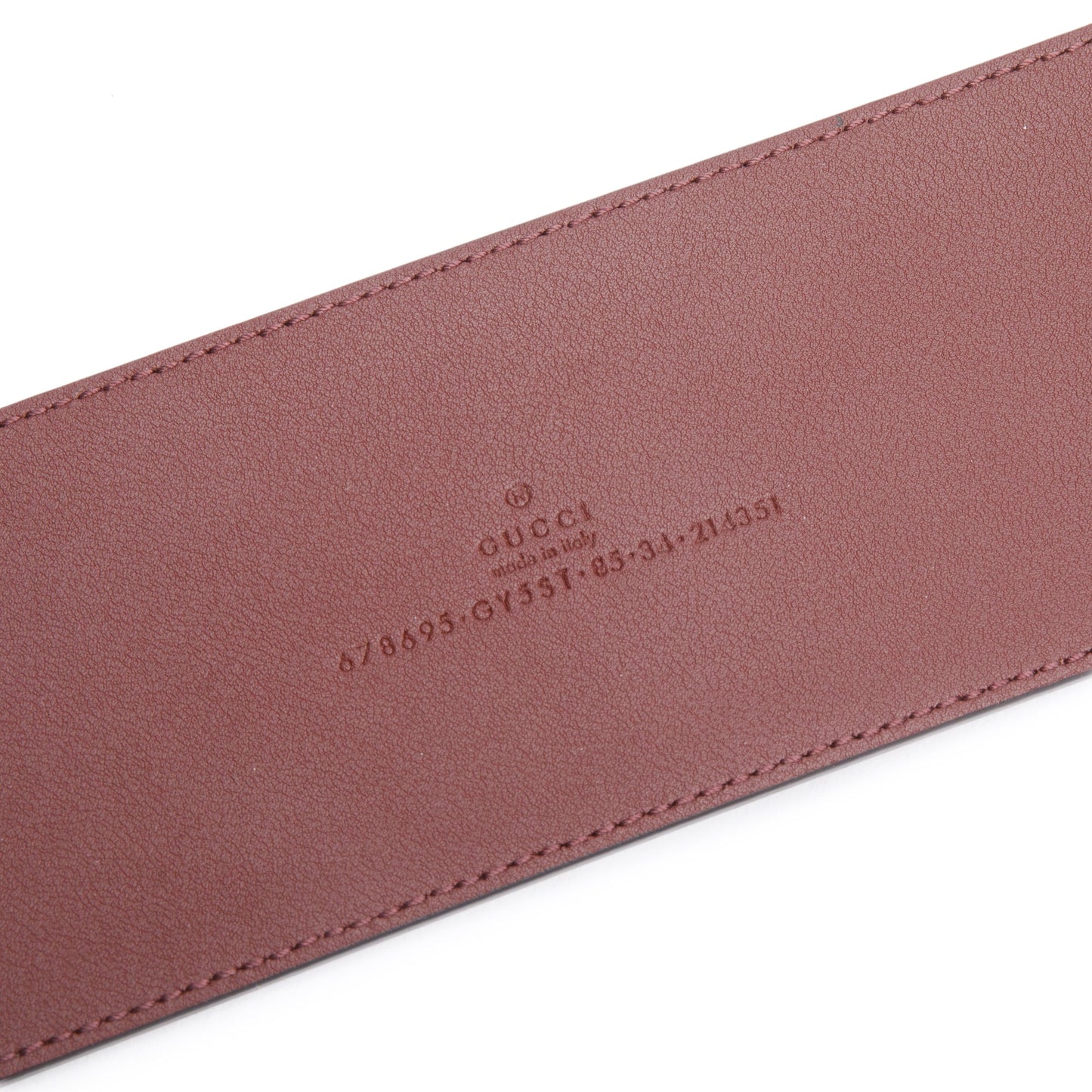 Gucci Burgundy GG Canvas Wide Waist Buckle Belt 85 34