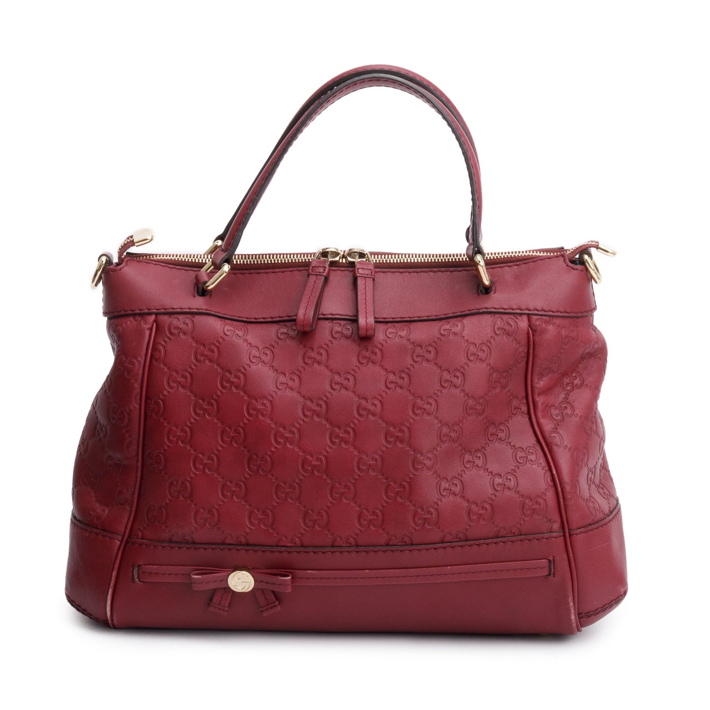 Gucci Burgundy Guccissima Leather Medium Mayfair Tote
