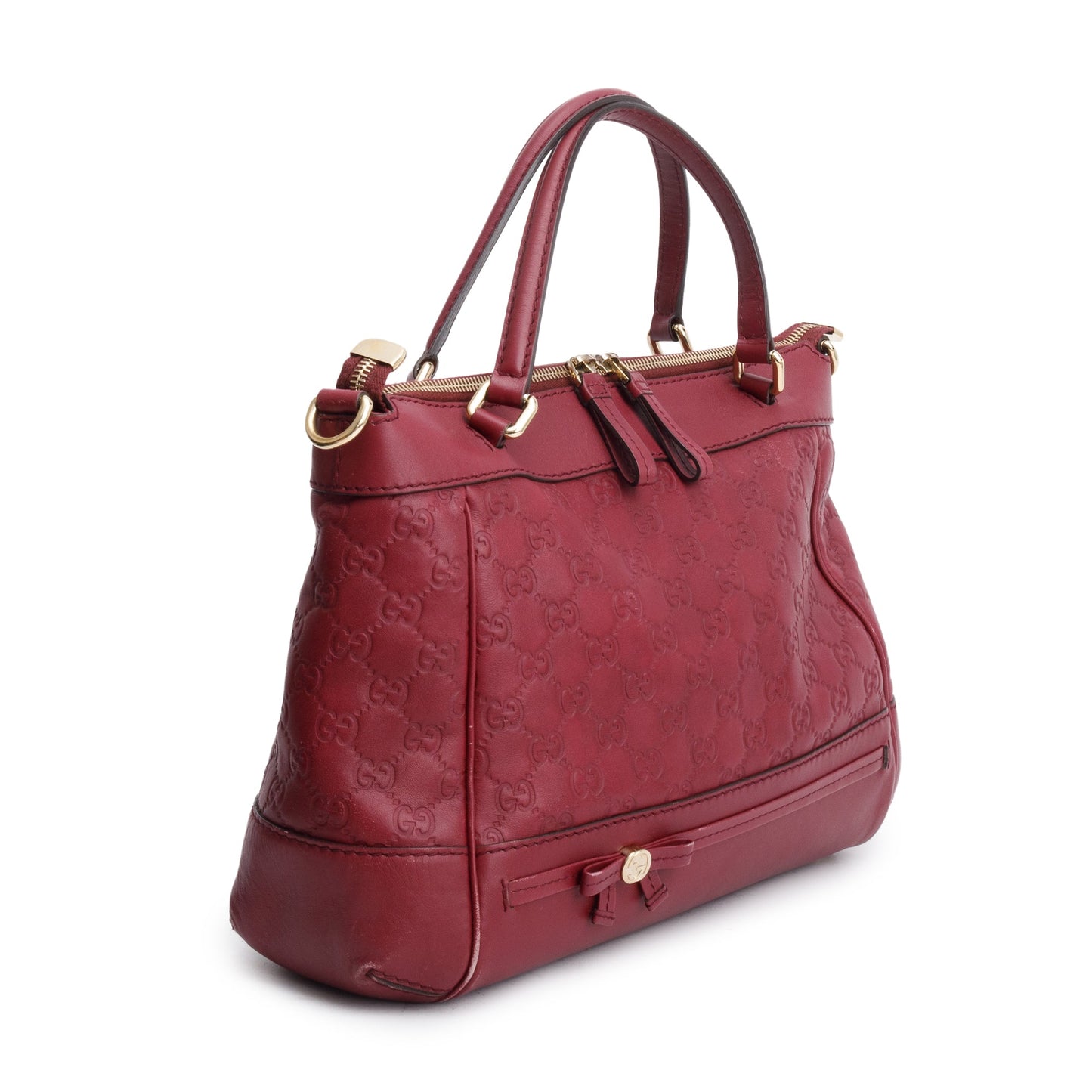 Gucci Burgundy Guccissima Leather Medium Mayfair Tote