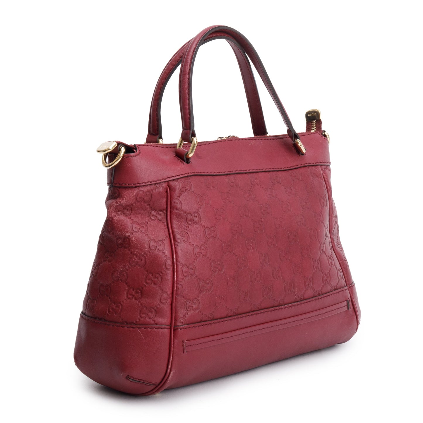 Gucci Burgundy Guccissima Leather Medium Mayfair Tote