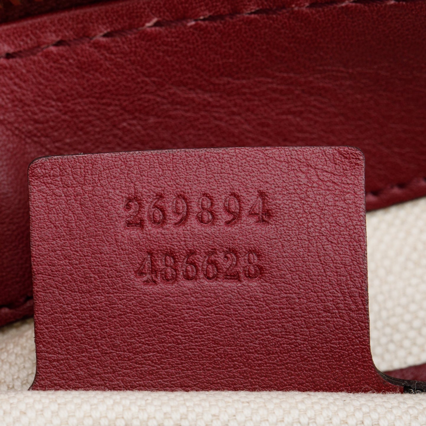 Gucci Burgundy Guccissima Leather Medium Mayfair Tote