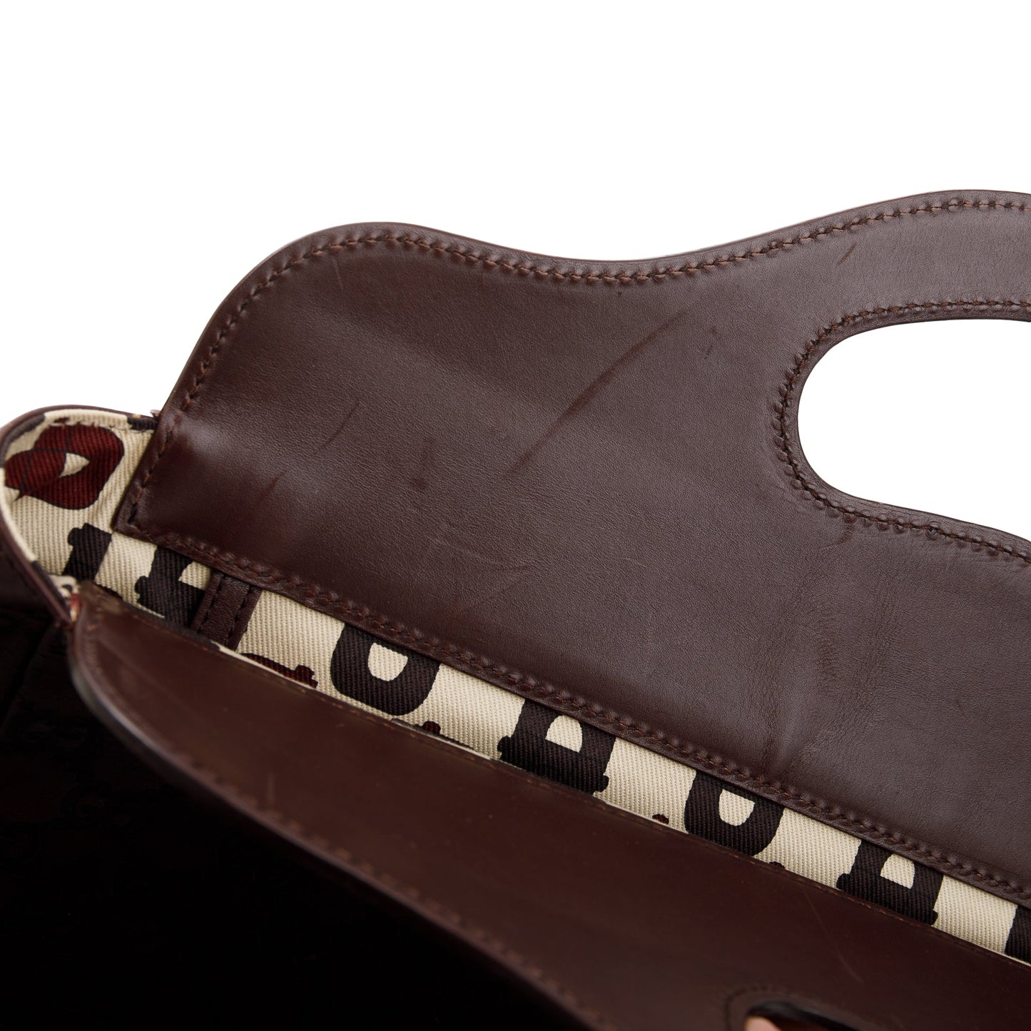 Gucci Burgundy Signature Leather Large Punch Top Handle Tote
