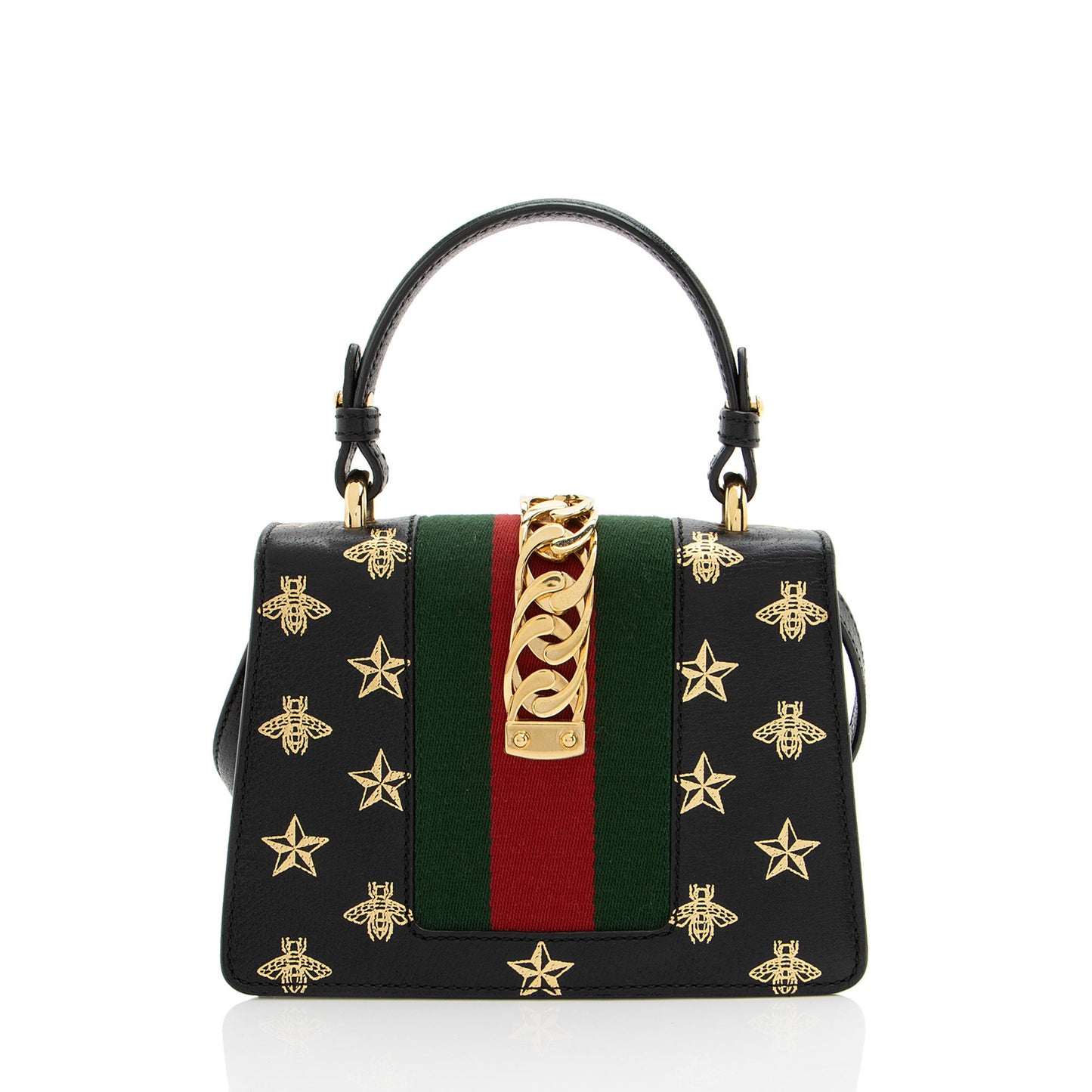 Gucci Calfskin Bee & Star Sylvie Mini Top Handle