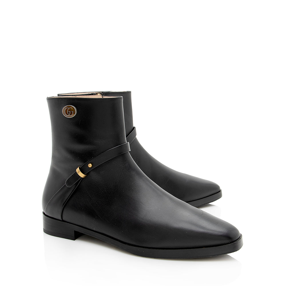 Gucci Calfskin Emblem Boots - Size 7.5 / 37.5 (SHF-16791)