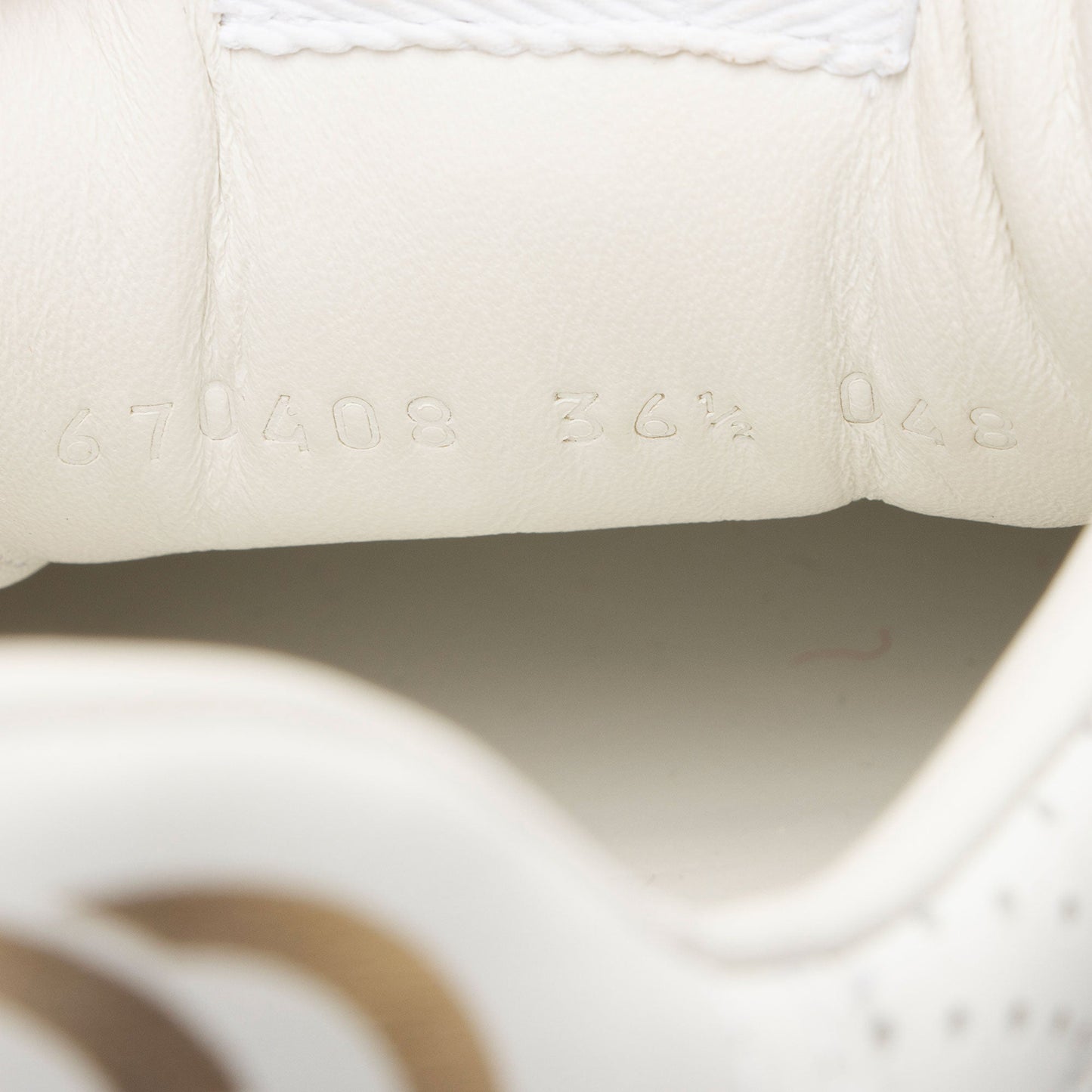 Gucci Calfskin Embroidered Canvas GG Tennis Sneakers - Size 6.5 / 36.5