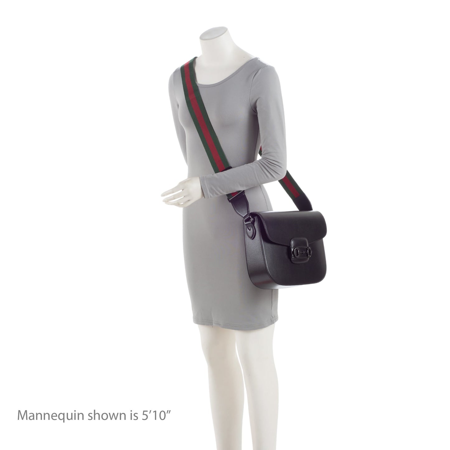 Gucci Calfskin Web Horsebit 1955 Shoulder Bag (SHF-SQoWjr)