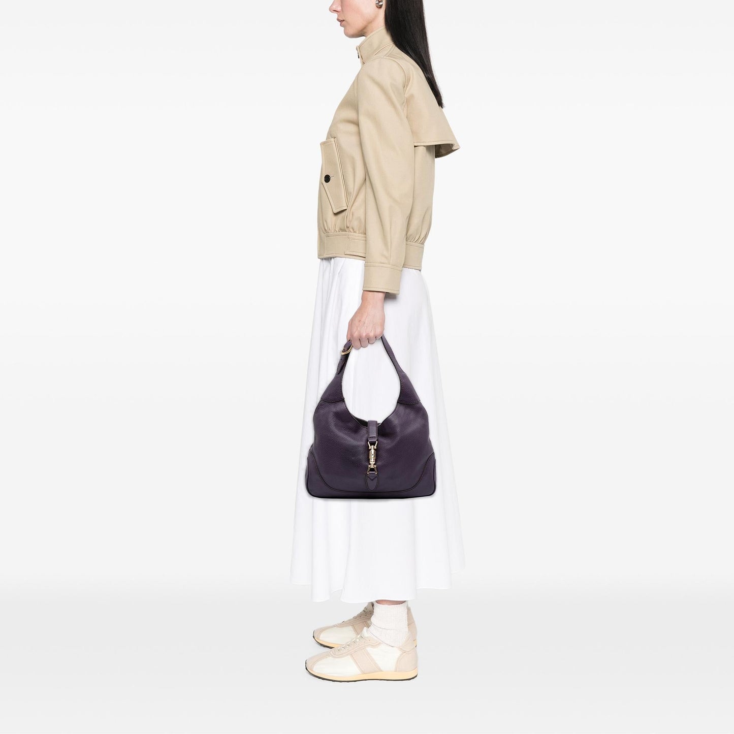 Gucci Calfskin Jackie O Bouvier Shoulder Bag