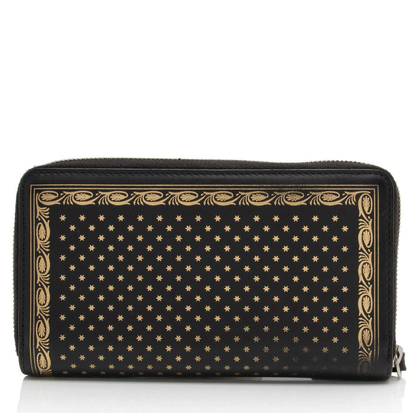 Gucci Calfskin Star Print Guccy Zip Around Wallet (SHF-NzvcOs)