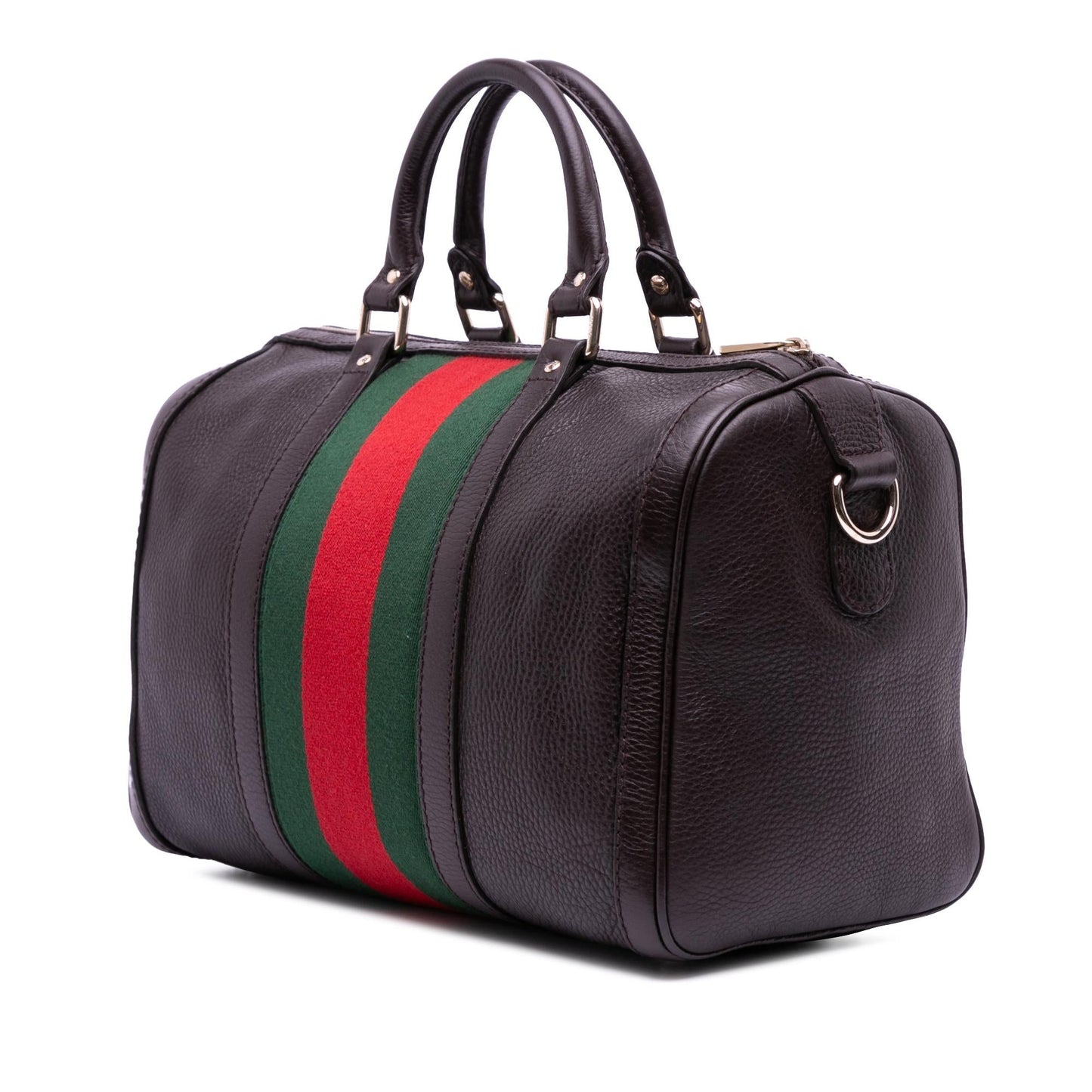 Gucci Calfskin Web Joy Boston Bag