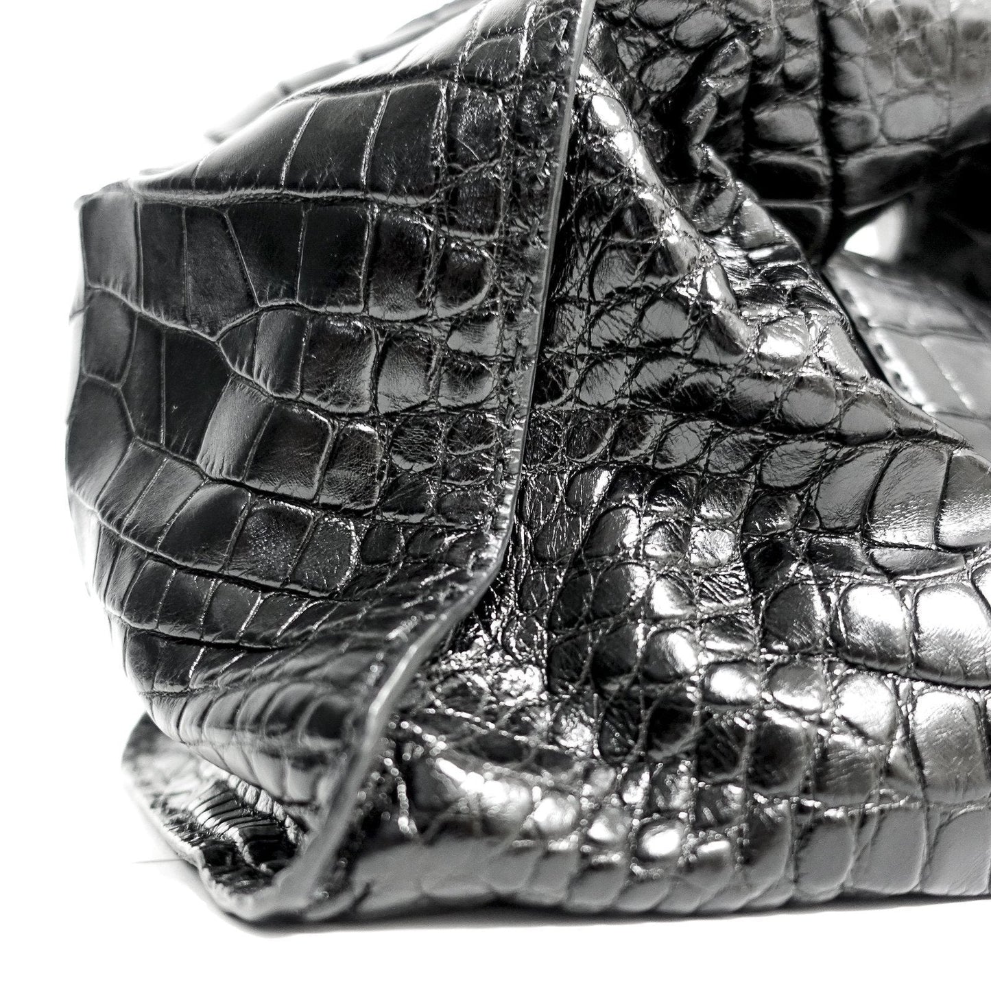 Gucci Crocodile Soft Stirrup Tote