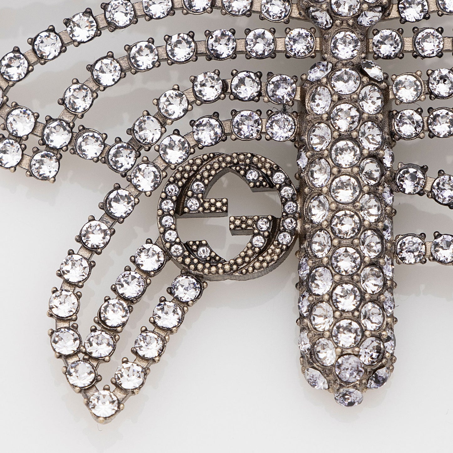 Gucci Crystal Butterfly Interlocking GG Hair Clip (SHF-fdAS47)