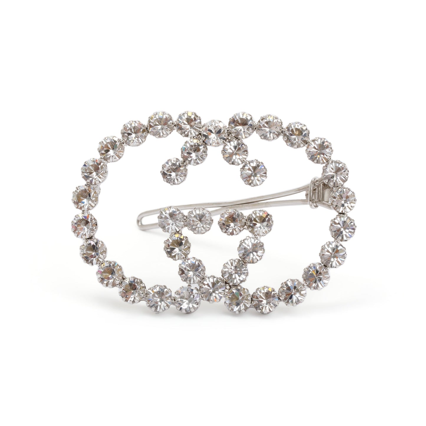 Gucci Crystal Embellished Interlocking G Hair Clip