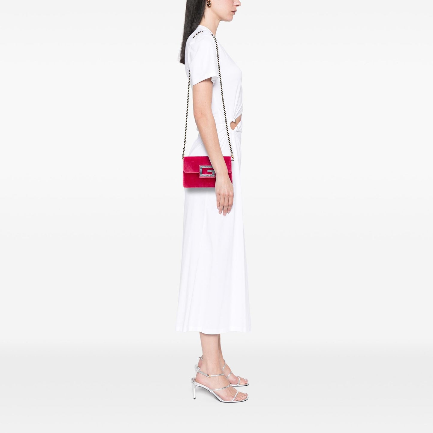 Gucci Crystal GG Velvet Broadway Crossbody