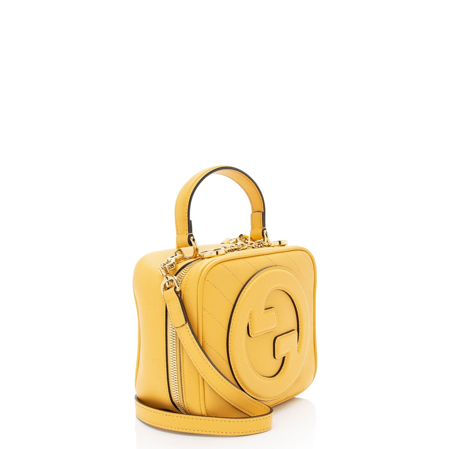 Gucci Diagonal Stitched Calfskin Blondie Top Handle