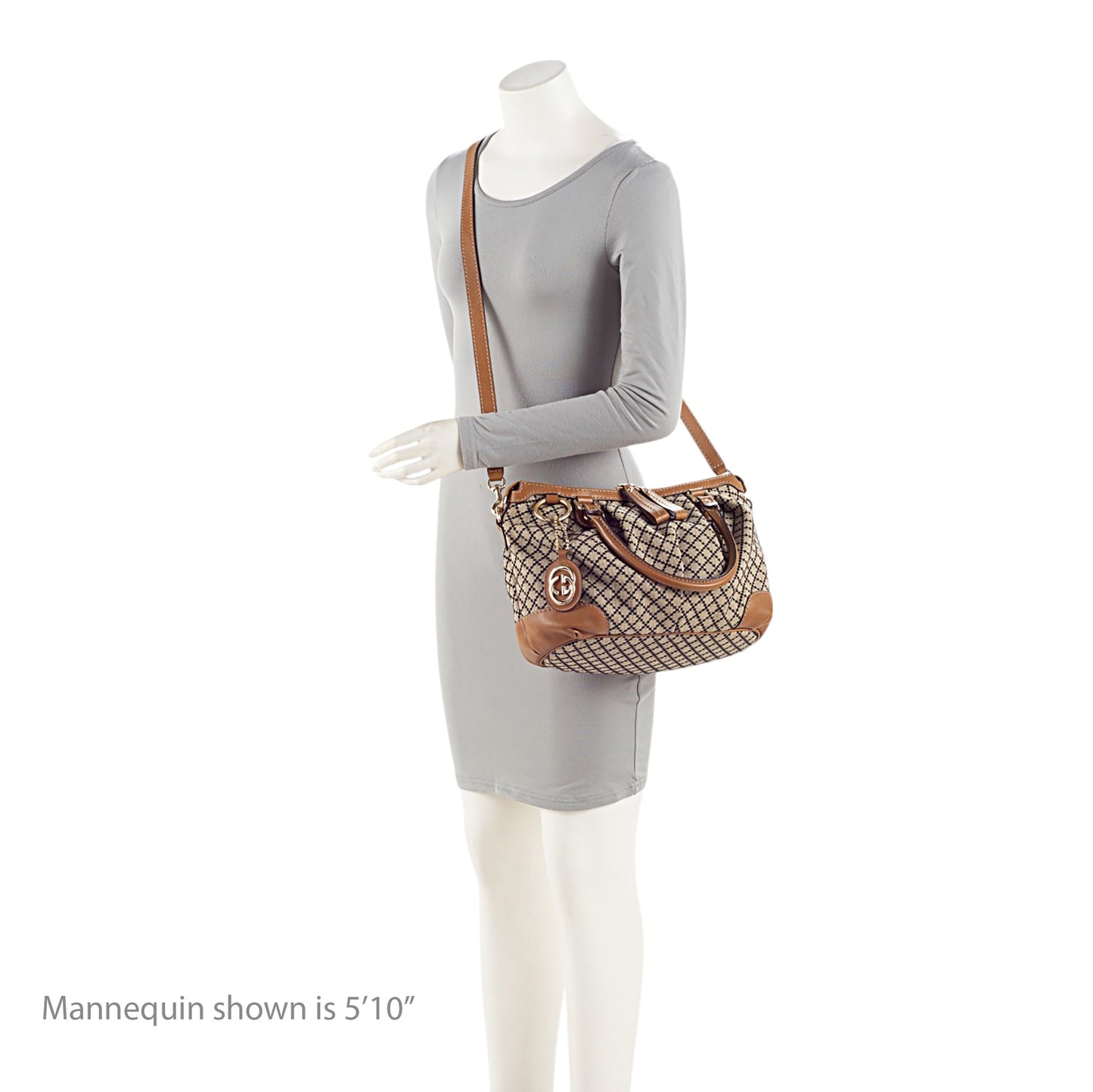 Gucci Diamante Canvas Sukey Medium Satchel