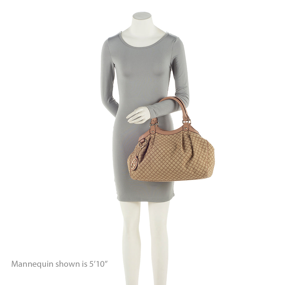Gucci Diamante Canvas Sukey Medium Tote (SHF-21645)