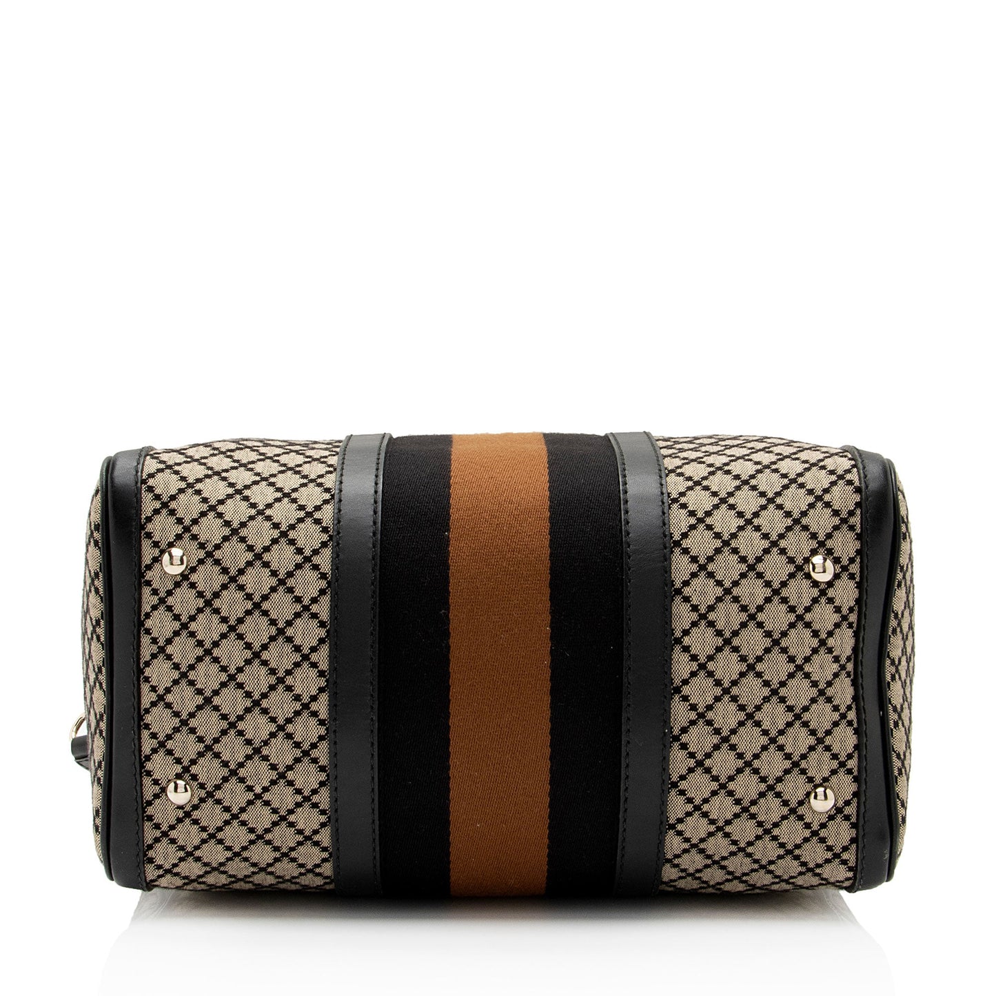 Gucci Diamante Canvas Vintage Web Joy Medium Boston Bag (SHF-6SSWj4)