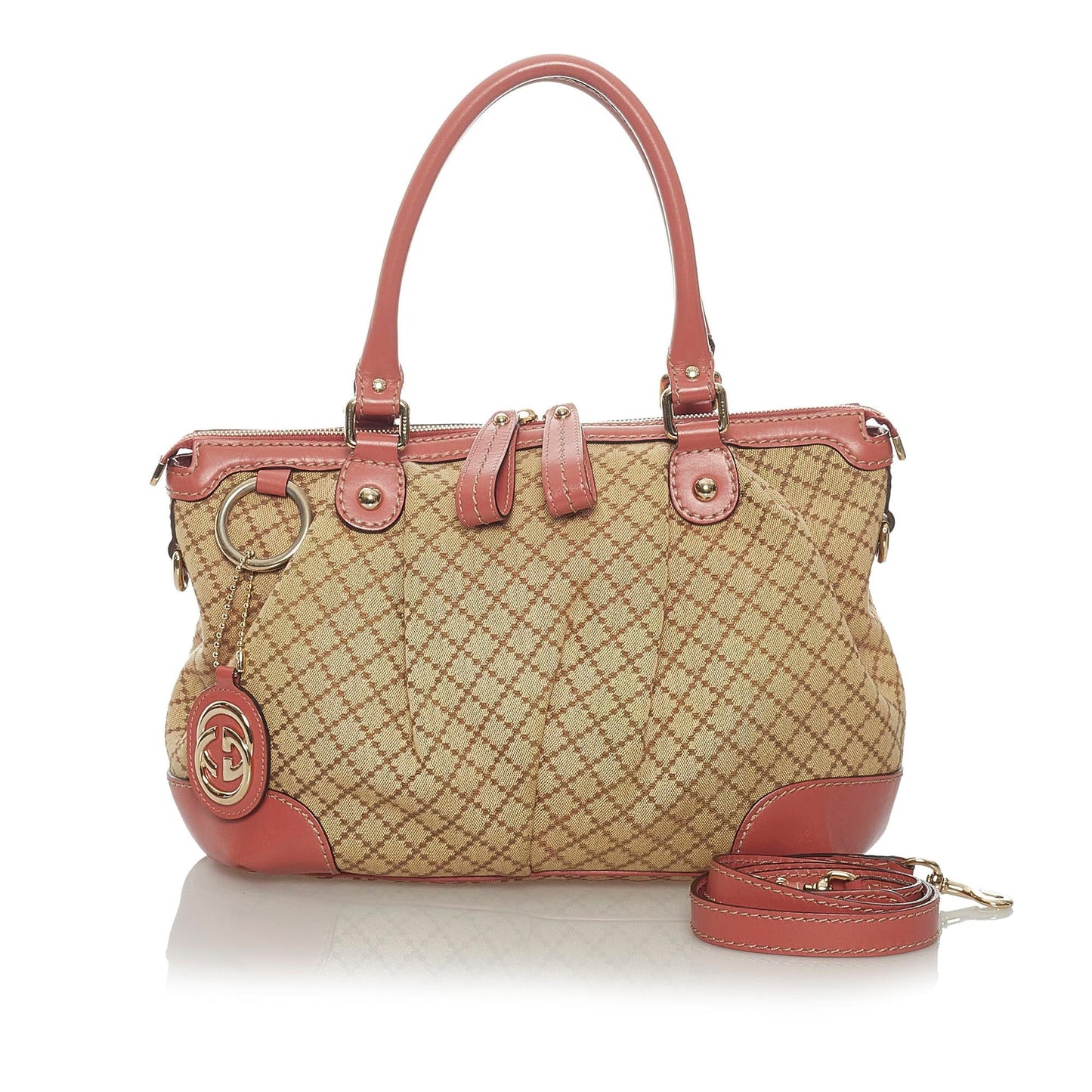 Gucci Diamante Sukey Canvas Satchel (SHG-29040)